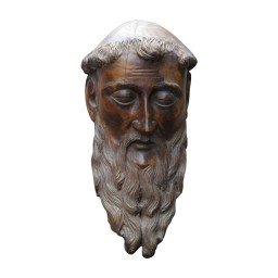 wooden carved head