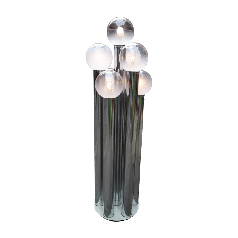 Italian chrome ball standing lamp