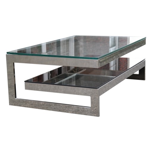 Chrome and glass coffee table G- Table